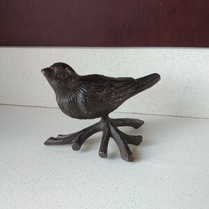 Rustic Brown Bird Figurine Spring Decor